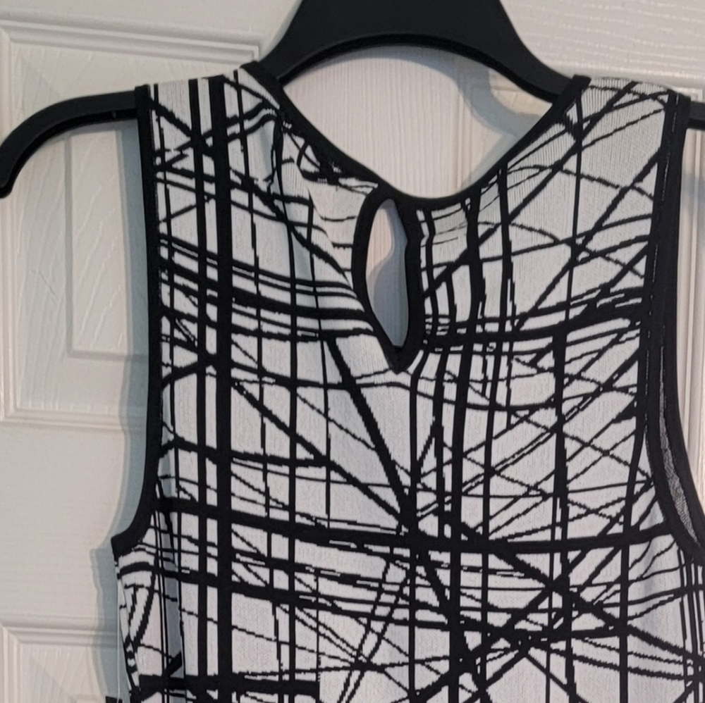 Black and White Geometric Dress